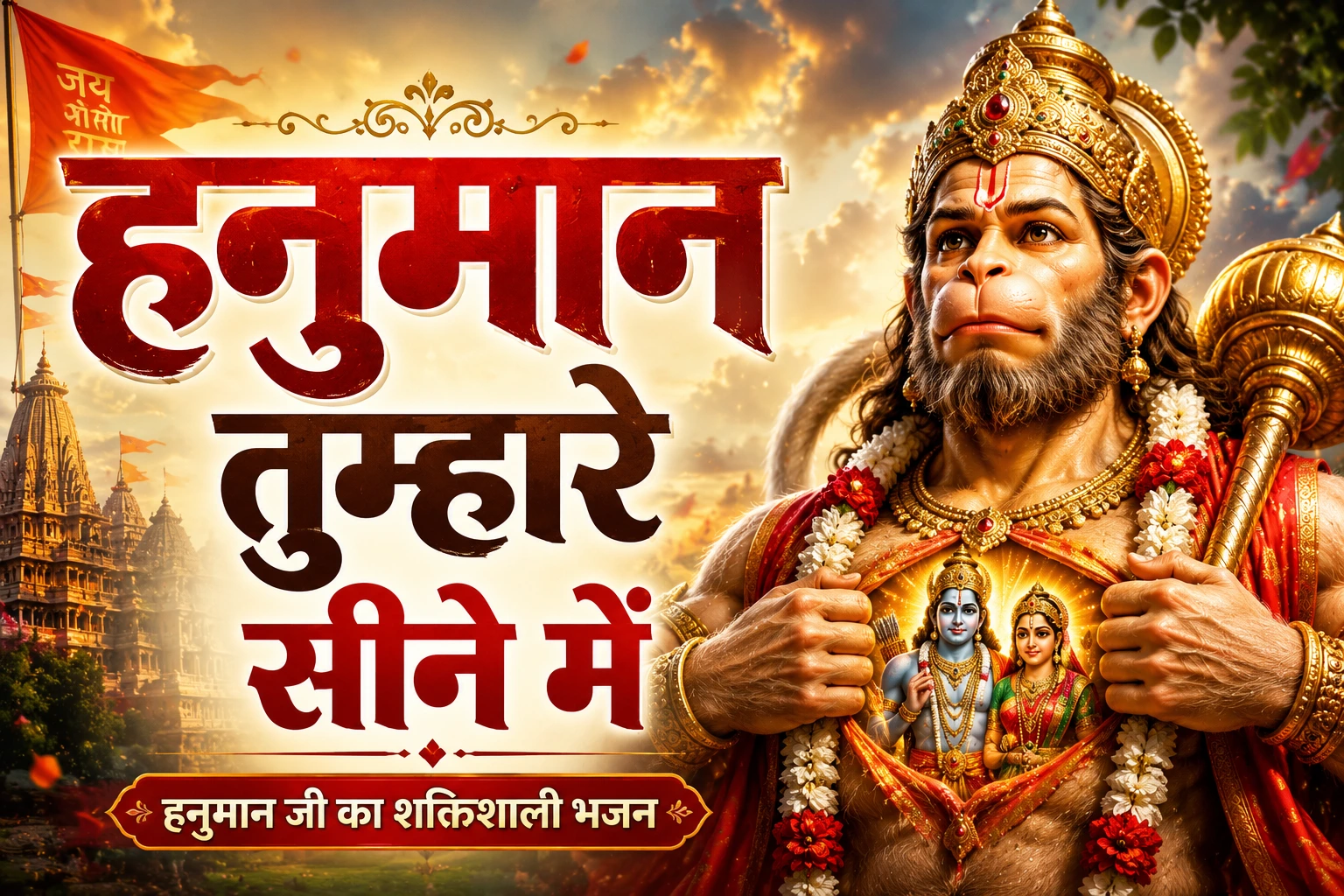 Hanuman tumhare seene mei bhajan